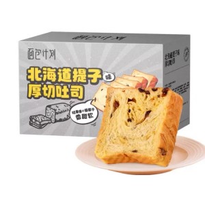 面包计划 北海道提子厚切吐司 5枚装400g（10盒/箱）到期日24.7.12